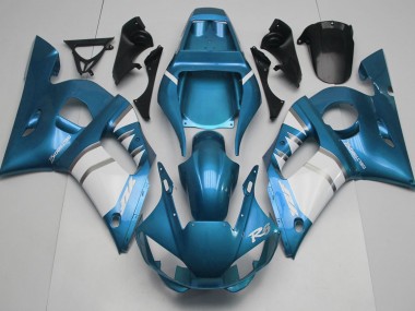 1998-2002 Azul Claro & Blanco Yamaha R6 Carenado Moto