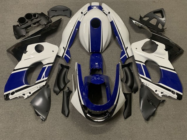 1998-2007 Azul Oscuro & Blanco Yamaha YZF600 Carenado Moto