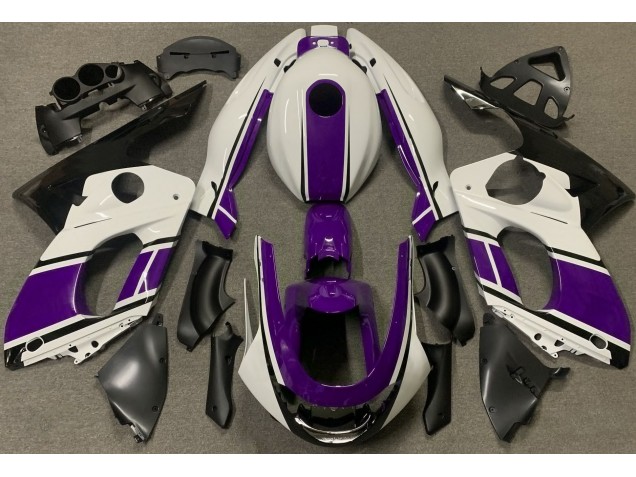 1998-2007 Blanco Brillante & Morado Oscuro Yamaha YZF600 Carenado Moto