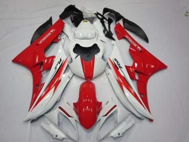 2006-2007 Rojo Blanco Estilo OEM Yamaha R6 Carenado Moto