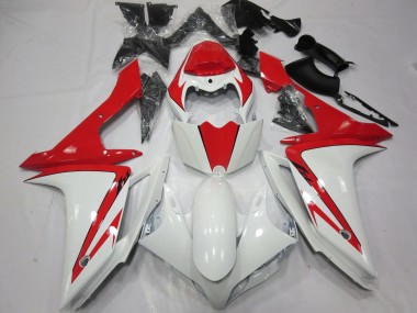 2007-2008 Blanco Rojo Personalizado Yamaha R1 Carenado Moto