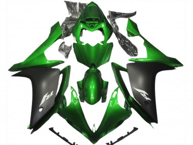 2007-2008 Verde Brillante & Negro Yamaha R1 Carenado Moto