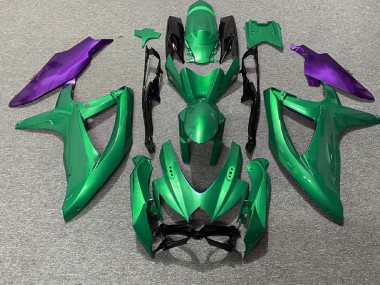 2008-2010 Verde & Morado Suzuki GSXR 600-750 Carenado Moto