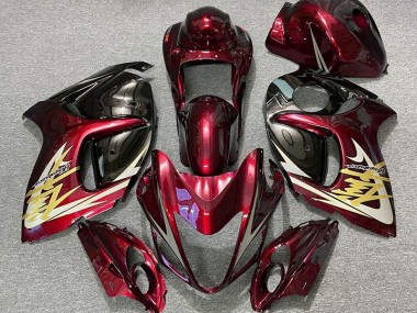 2008-2020 Rojo Intenso & Dorado Suzuki GSXR 1300 Carenado Moto