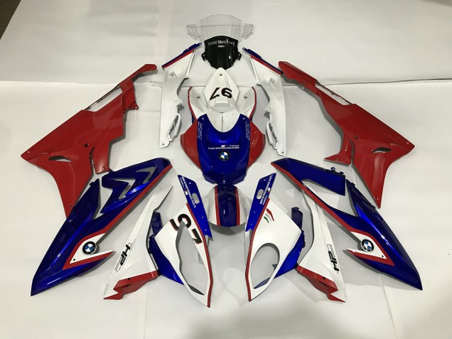 2009-2014 Alienígena Azul & Blanco BMW S1000RR Carenado Moto