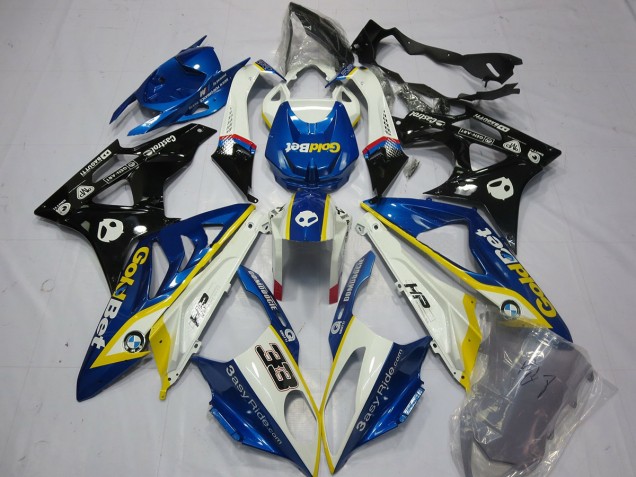 2009-2014 Alienígena Azul & Blanco BMW S1000RR Carenado Moto