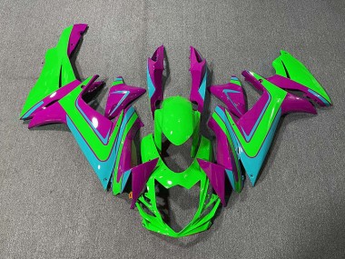 2011-2024 Verde Azul Claro & Magenta Suzuki GSXR 600-750 Carenado Moto