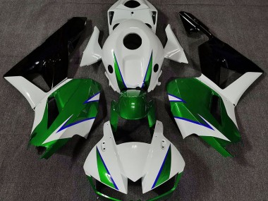 2013-2023 Verde Brillo Blanco & Azul Honda CBR600RR Carenado Moto
